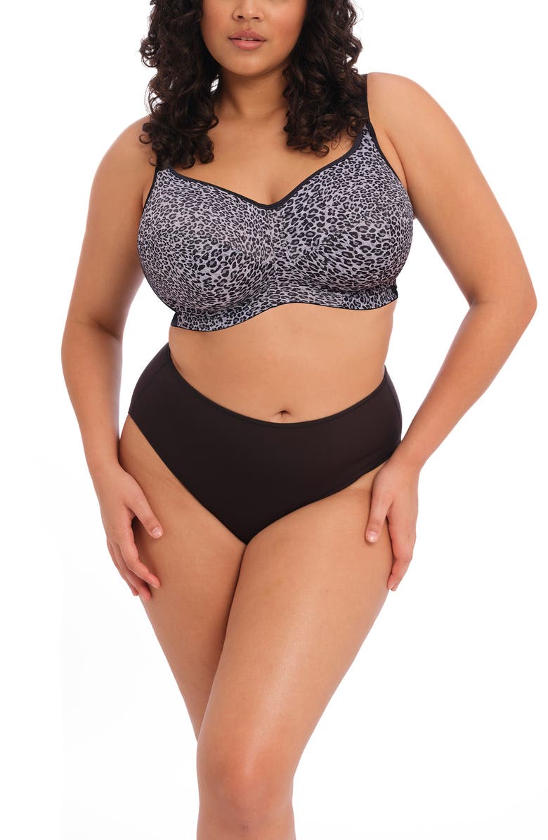 Goddess Celeste Soft Cup T-Shirt Bra, Alternate, color, Gray Leopard