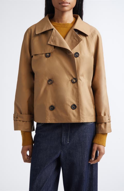 Tesora Water Repellent Short Trench Coat
