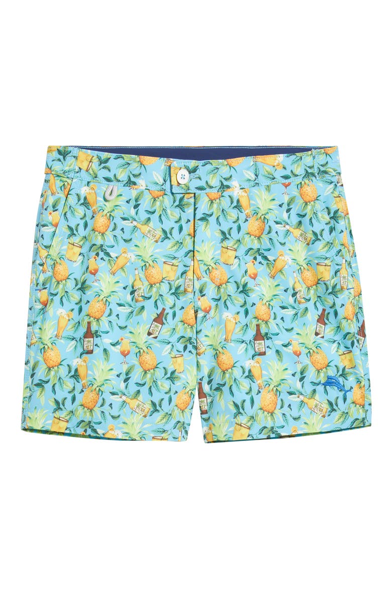 Amalfi Coast Island Brews Swim Trunks, Alternate, color, AIR BLUE