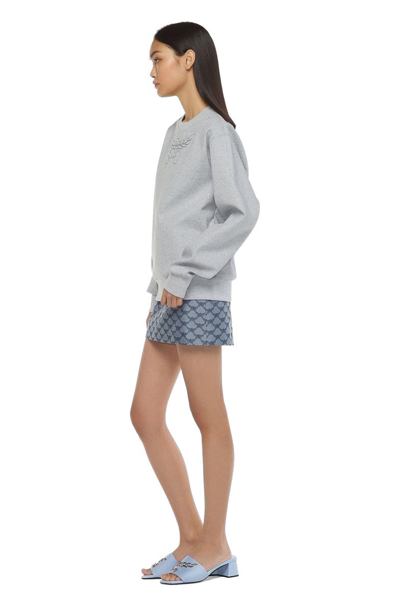 MCM Laurel Logo Ponte Sweatshirt, Alternate, color, 