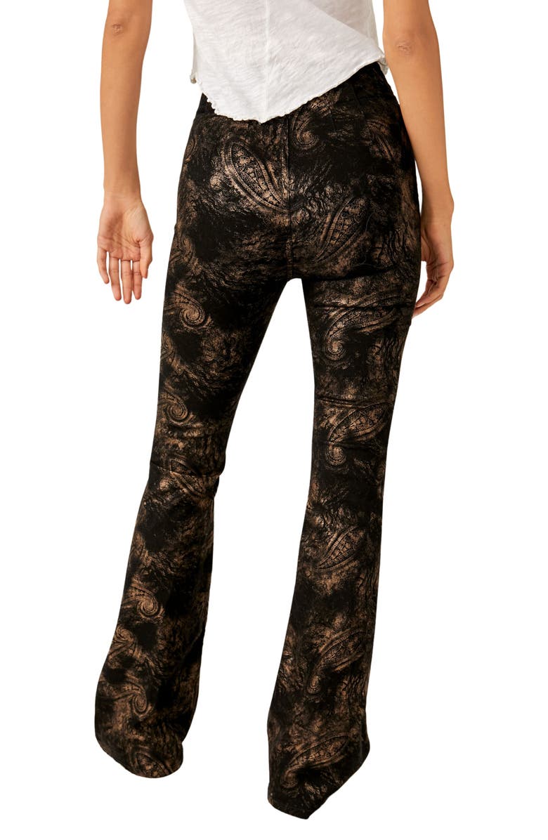 Free People Jayde Metallic Paisley Jeans, Alternate, color, 