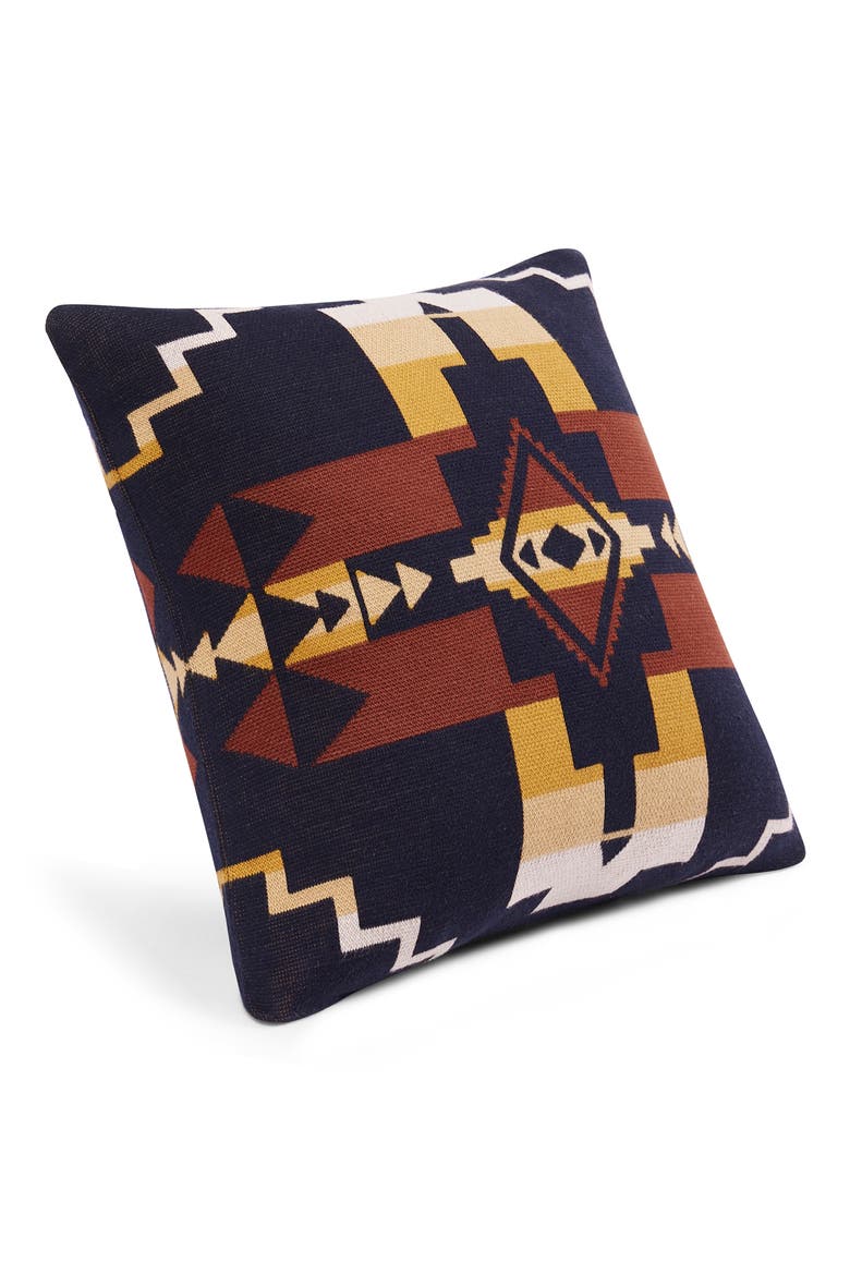 Cotton Knit Accent Pillow, Alternate, color, BLACK