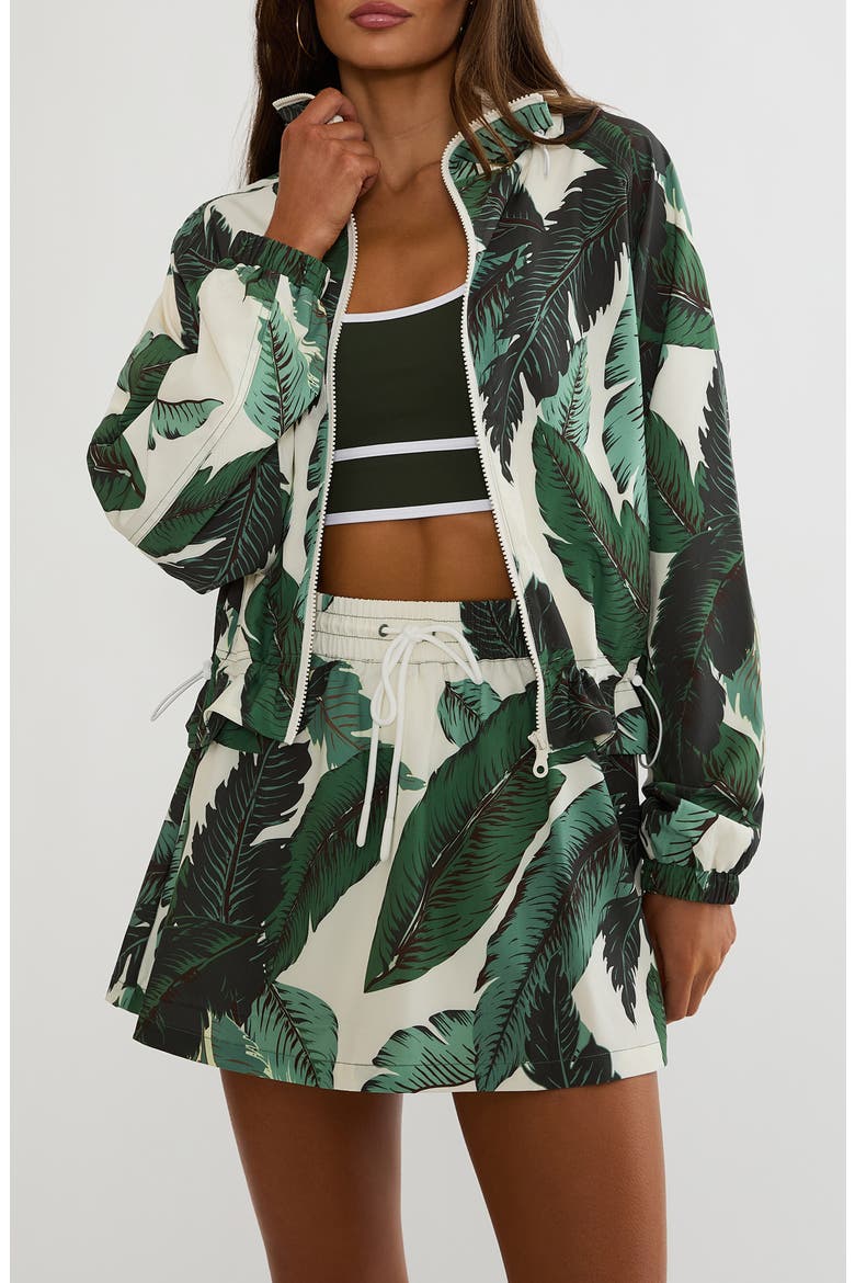 Casen Palm Print Performance Jacket, Main, color, BANANA PALMS