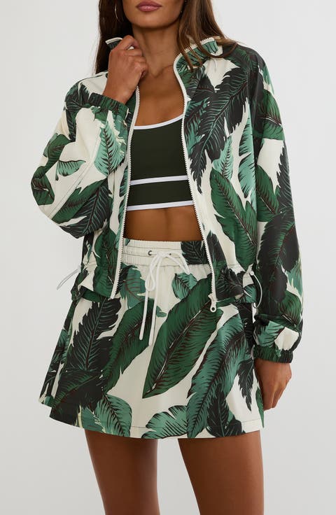 Casen Palm Print Performance Jacket
