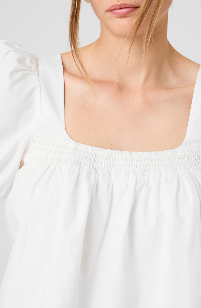 French Connection Cambria Cotton Puff Sleeve Top, Alternate, color, Summer White