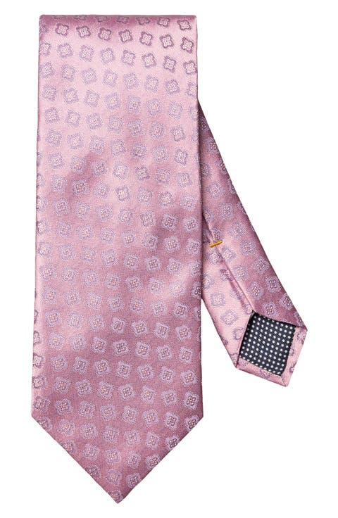 Pink Medallion Silk Tie