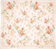 McQueen Floral Skull Silk Chiffon Scarf