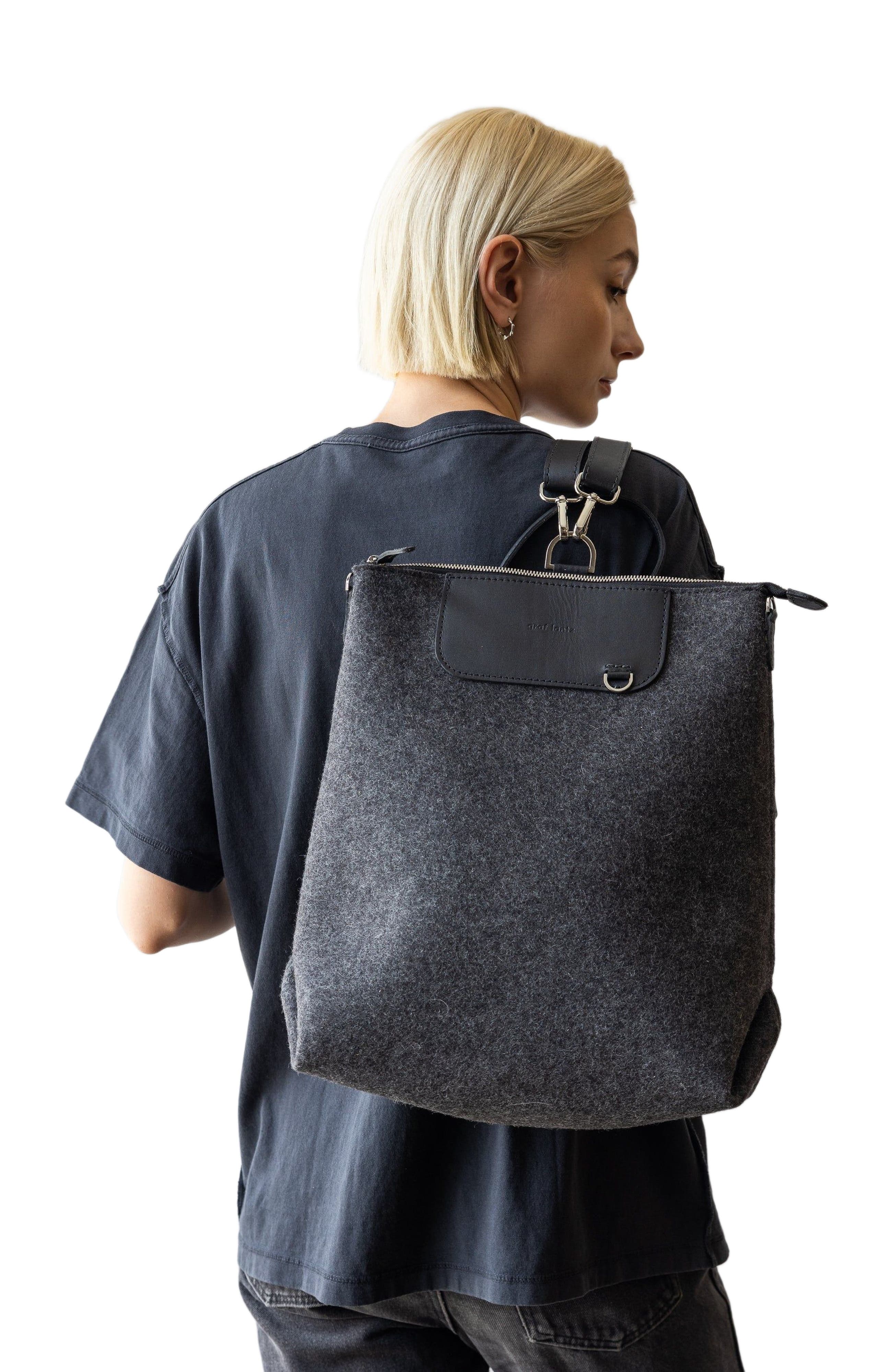 Graf Lantz Bedford Merino Wool Backpack, Alternate, color, Charcoal Black