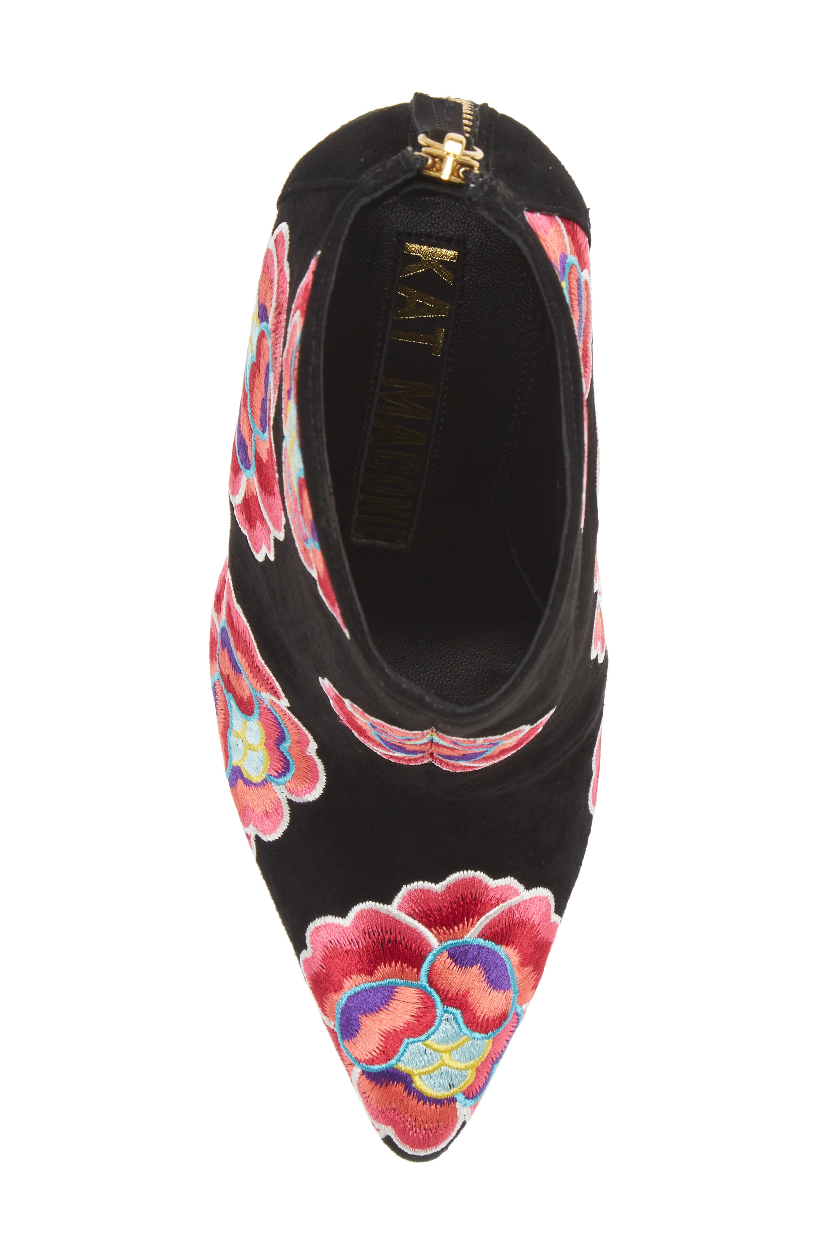 KAT MACONIE Lucie Floral Embroidered Pointed Toe Bootie, Alternate, color, 