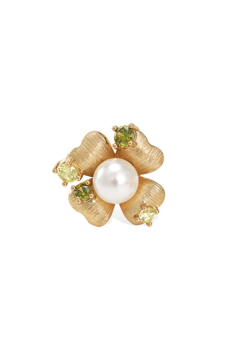 Garden Blossom Stud Earrings, Alternate, color, Gold