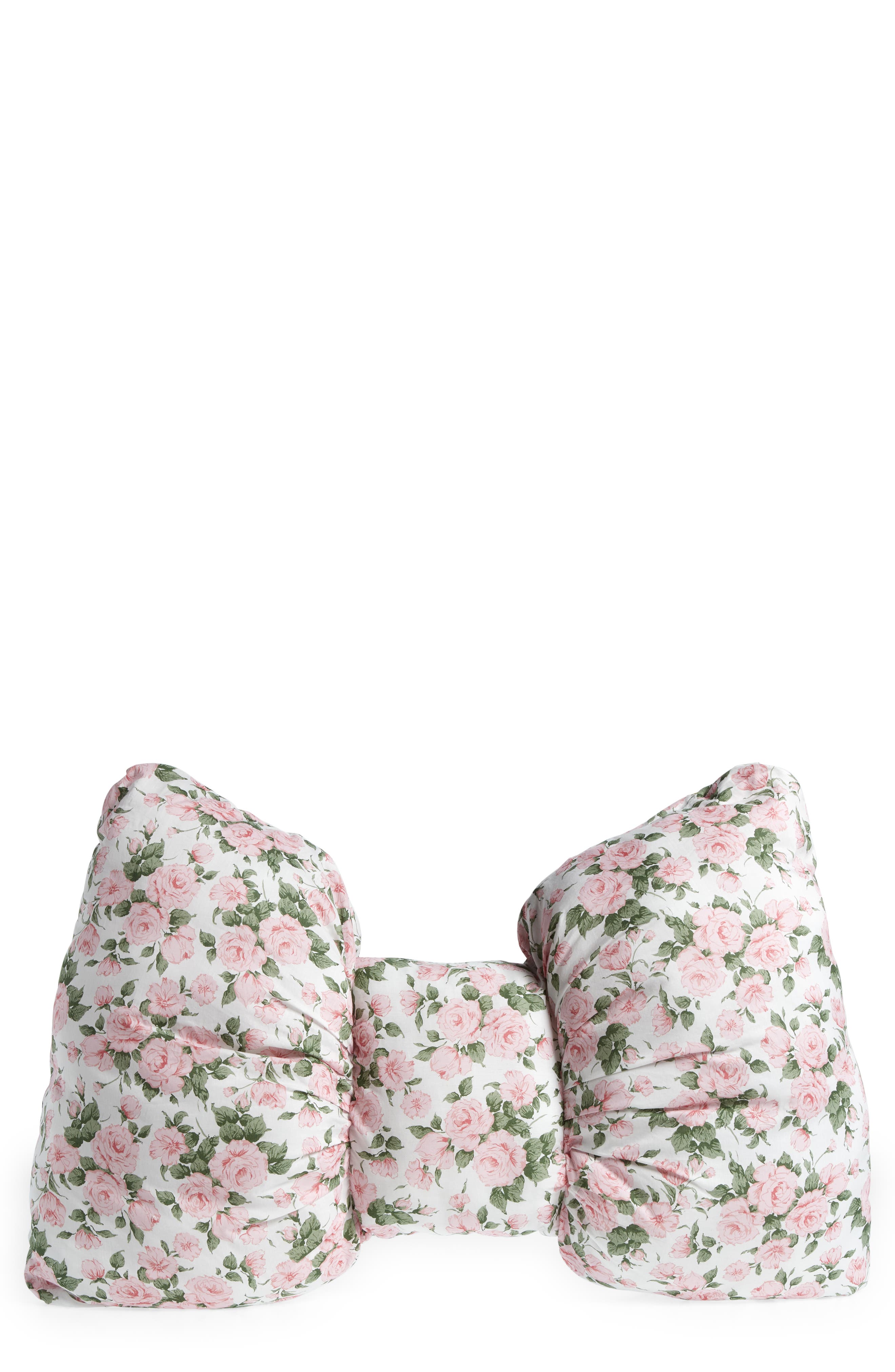 Dauphinette x Liberty London Carline Rose Puffy Bow Clutch, Main, color, 
