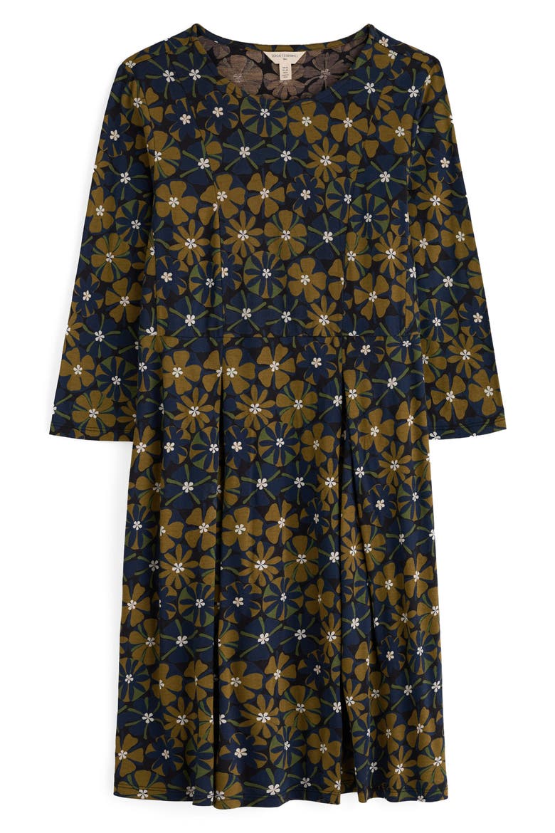 Witch Hazel Floral Jersey Dress, Alternate, color, HANDICRAFT FLOWERS OLIVE