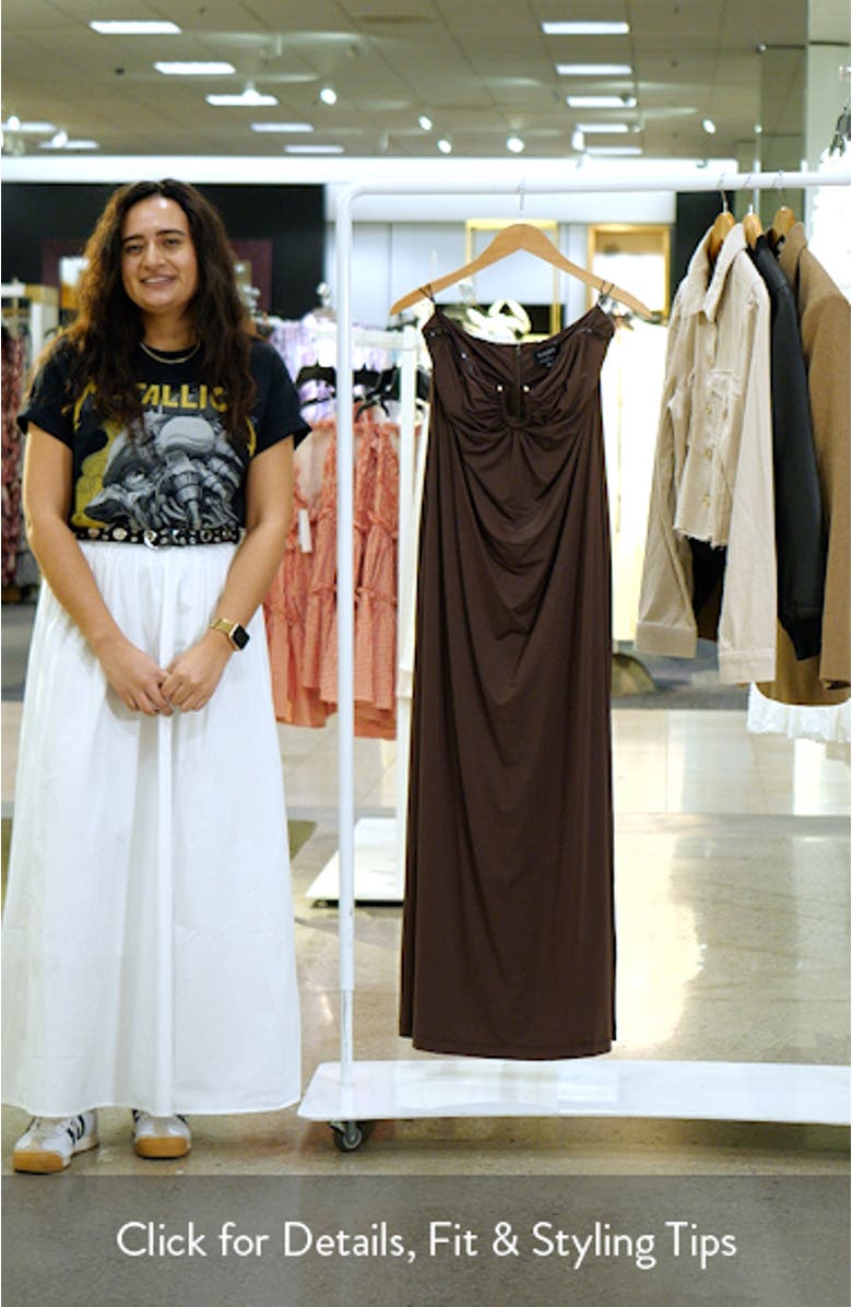 Carolena Strapless Midi Dress, sales video thumbnail