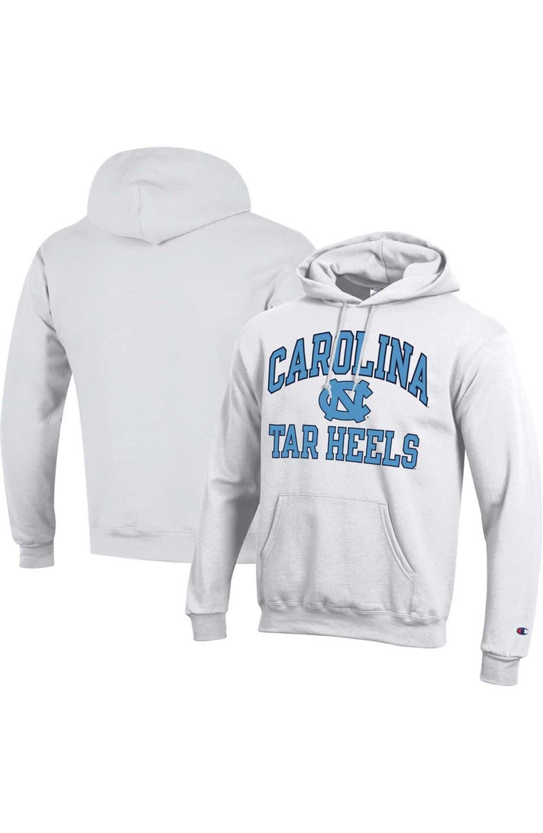 Champion Men's Champion White North Carolina Tar Heels High Motor Pullover Hoodie, Main, color, 