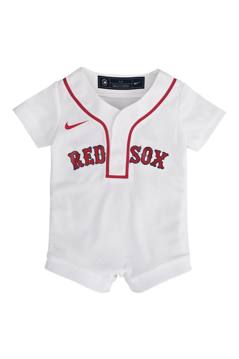 Newborn Nike White Boston Red Sox Home Replica Romper Jersey, Alternate, color, White