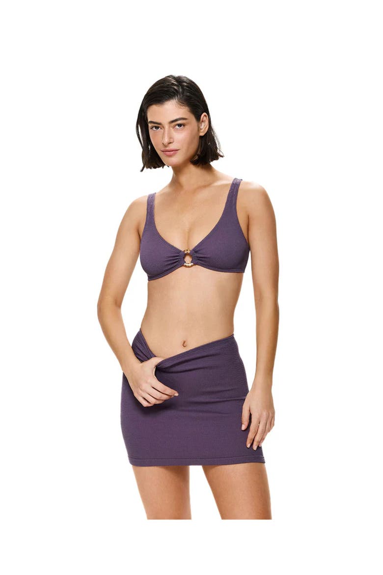 Tubular Swim Skirt/ Tube Top, Alternate, color, Aubergine