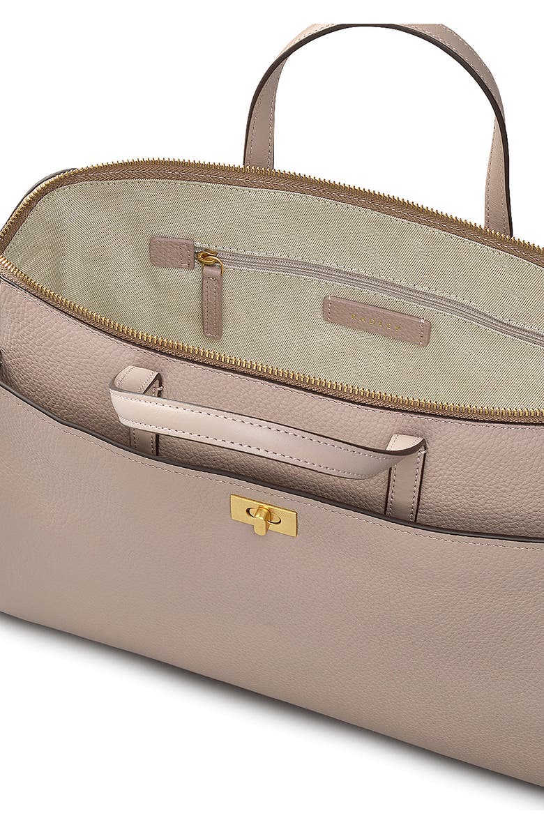 Radley Brook Avenue Medium Zip Top Satchel Bag, Alternate, color, Latte