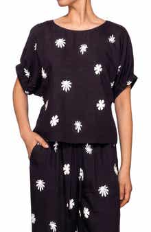 Floral Print Short Sleeve Top