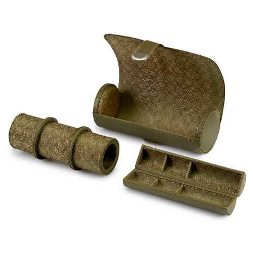 Wolf Earth Triple Watch Roll In Olive