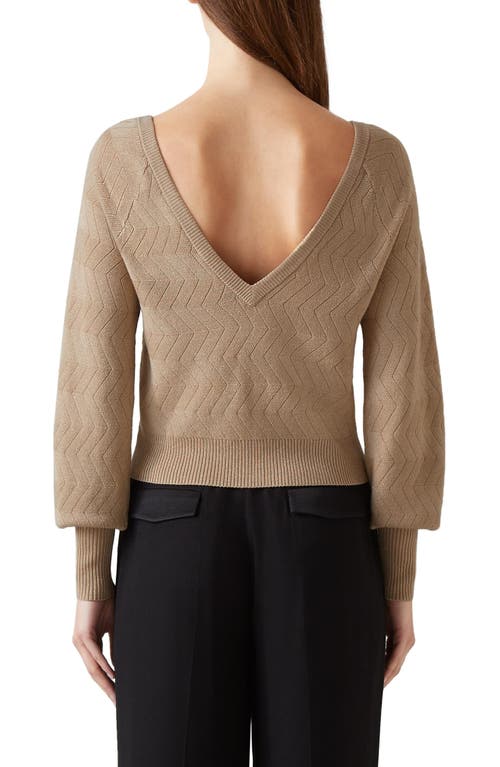 Lk Bennett Goldie Metallic Sweater In Gold