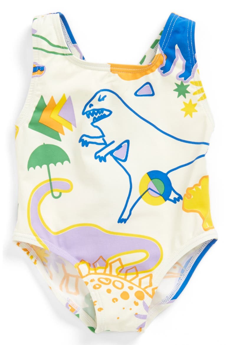 'Imogen' One-Piece Swimsuit, Main, color, DINO MULTI