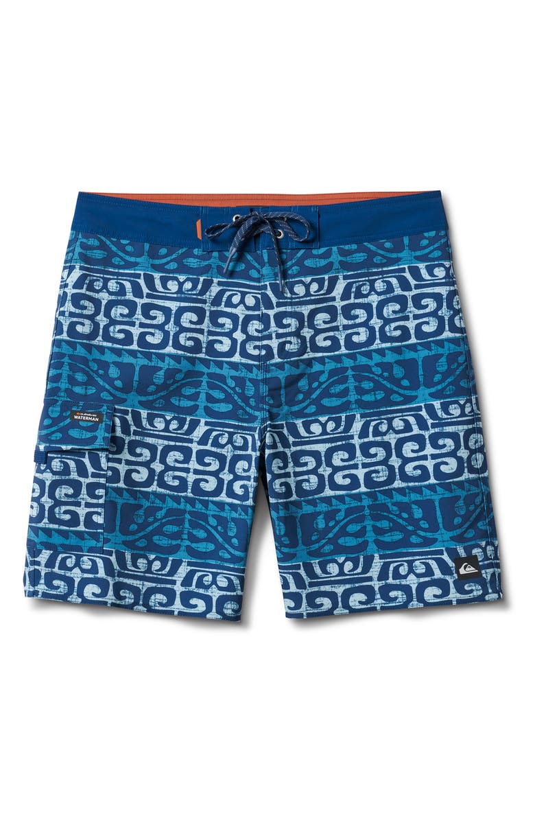 Quiksilver Stacked 19 Swim Trunks, Main, color, Wave