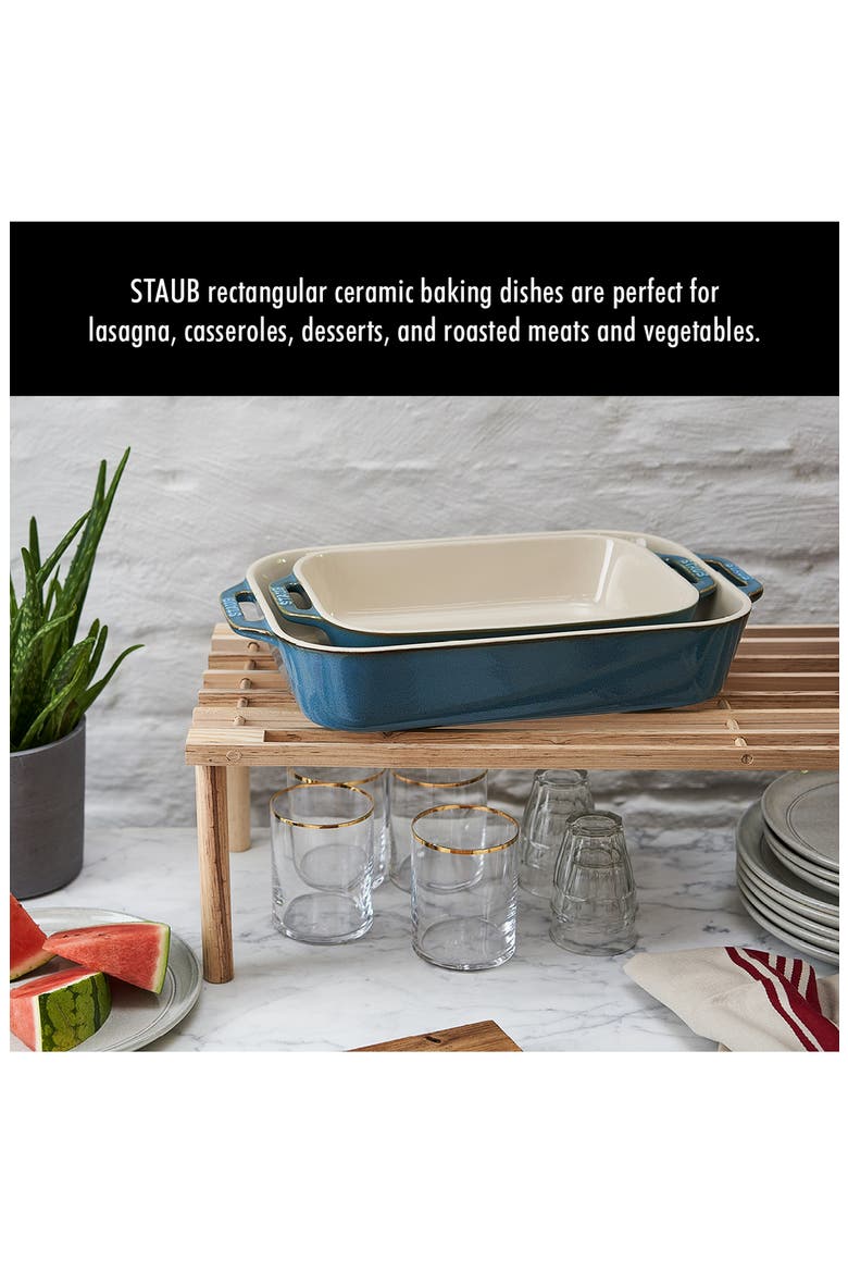 Rustic Turquoise 2-Piece Rectangular Baking Dish Set, Alternate, color, RUSTIC TURQUOISE