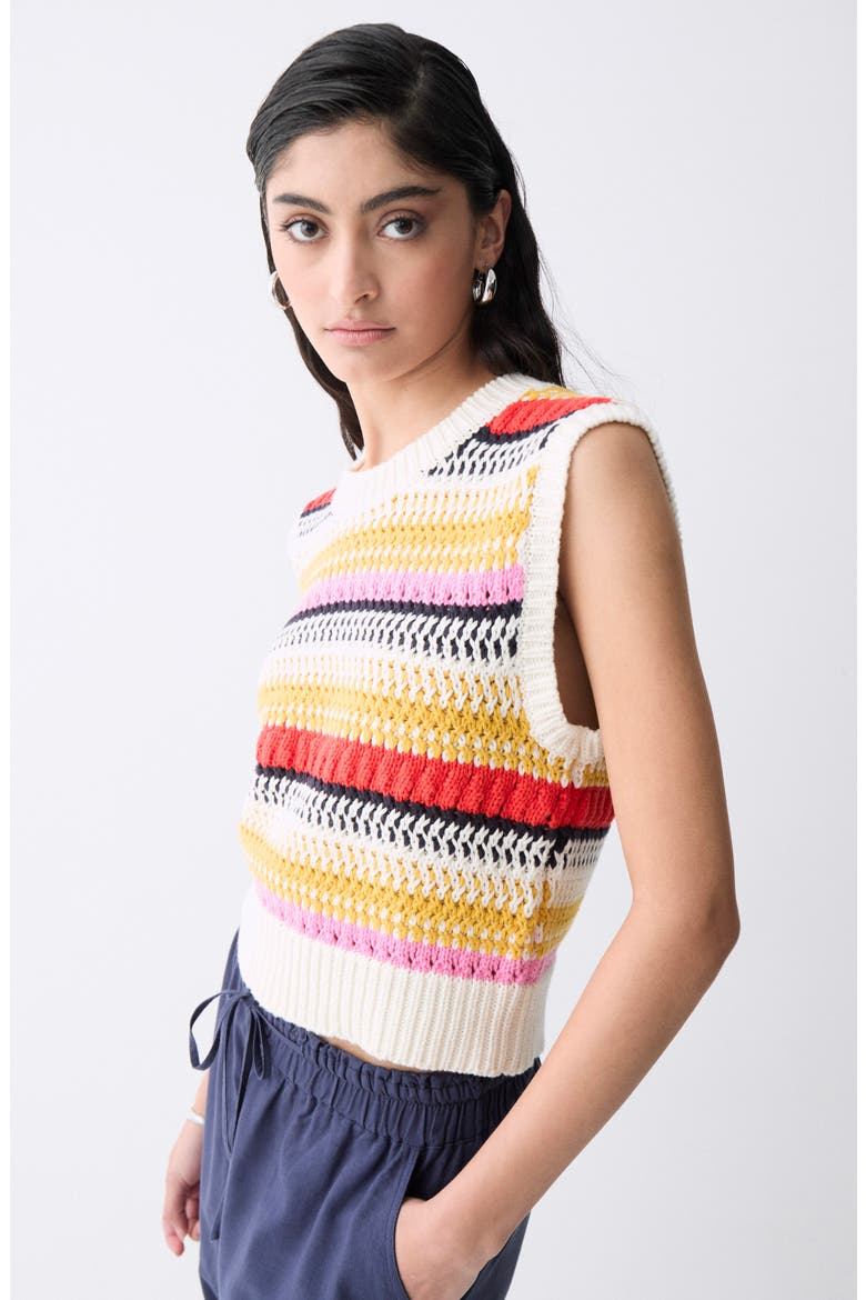 Moura Stripe Sweater Vest, Alternate, color, MULTICOLOR