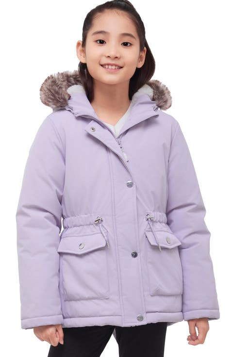 Kids' Cozy Fleece-Lined Parka