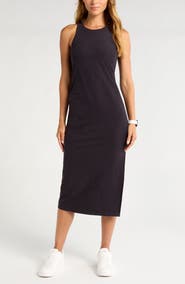 Zella Renew Mélange Midi Tank Dress