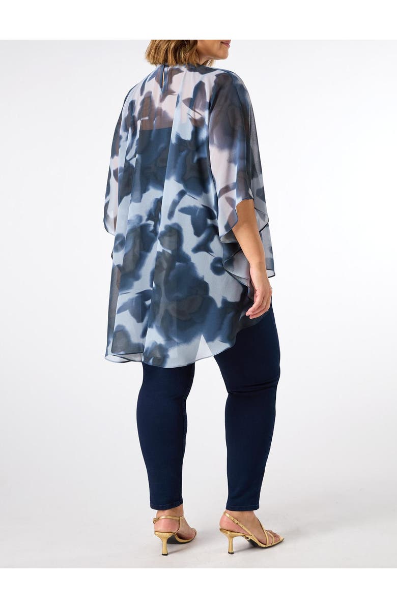 Live Unlimited Abstract Floral High Low Overlay Top, Alternate, color, Print