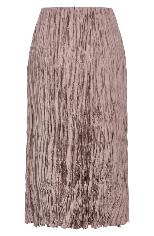 City Chic Imogen Pleated Crinkle Midi Skirt In Multi