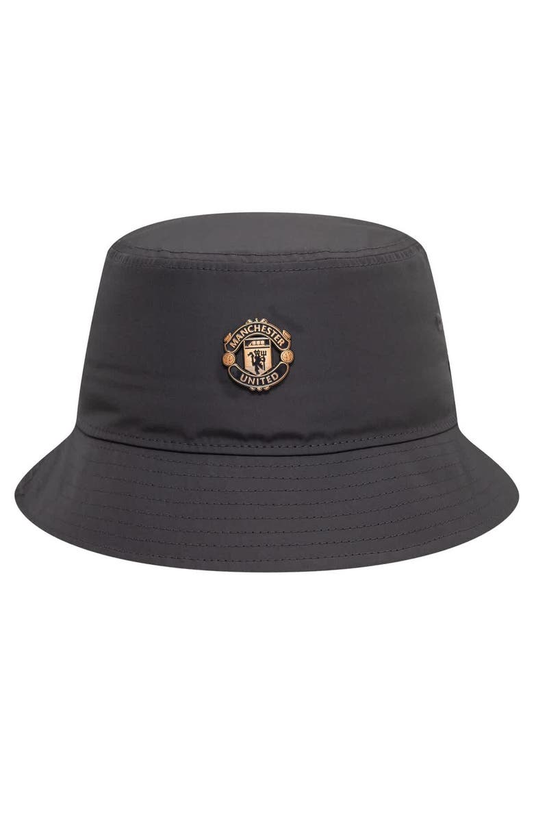 New Era Men's New Era Gray Manchester United Bronze Bucket Hat, Alternate, color,