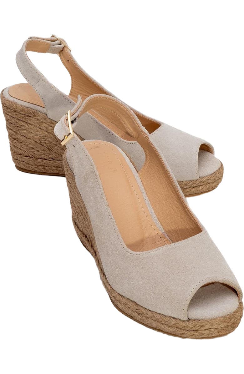 Forever & Always Shoes Ryan Leather Espadrilles, Alternate, color, Beige Suede Leather