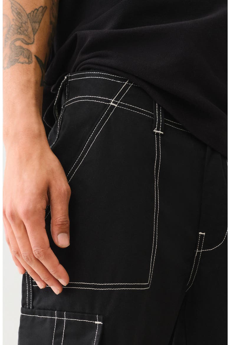 Bobby Baggy Cargo Pants, Alternate, color, JET BLACK