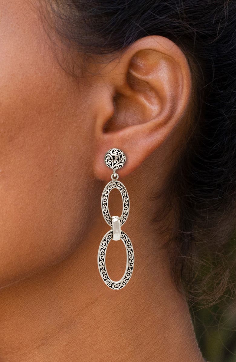 Lois Hill Scroll Oval Drop Earrings, Alternate, color, 