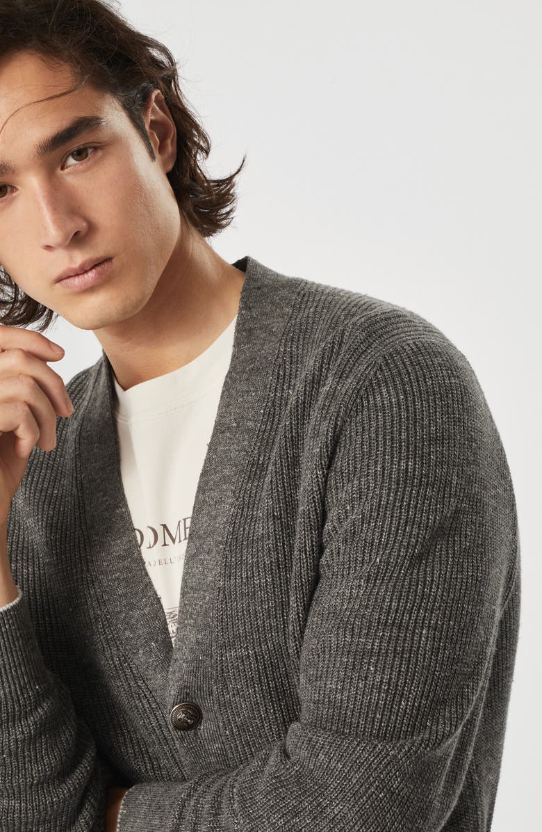 Brunello Cucinelli Cardigan with metal buttons, Alternate, color, 