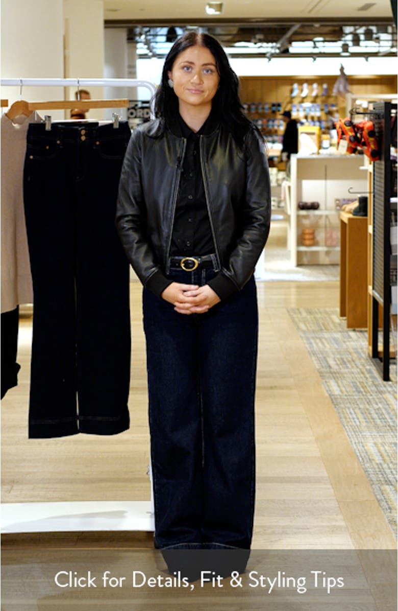 Classic Leather Bomber Jacket, sales video thumbnail