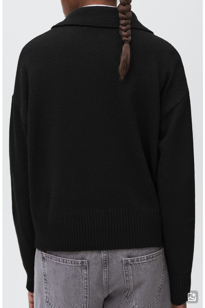Johnny Collar Sweater, Alternate, color, BLACK