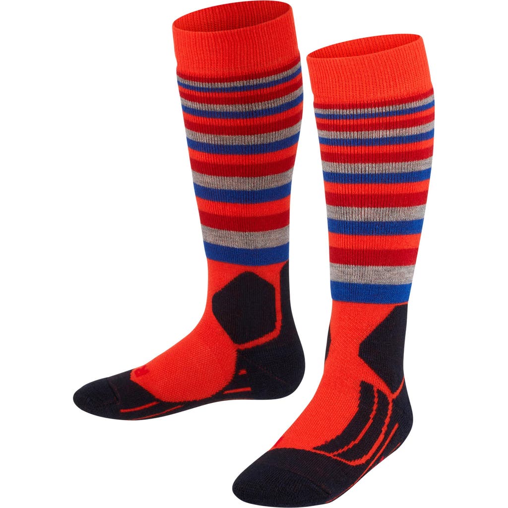 Falke Sk2 Intermediate Stripes Ski Socks In Red