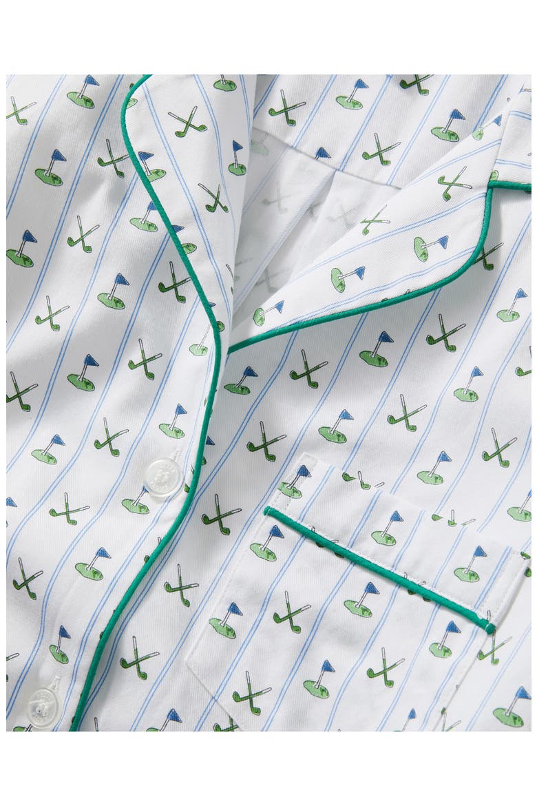Cotton Twill Long Pajamas, Alternate, color, WHITE