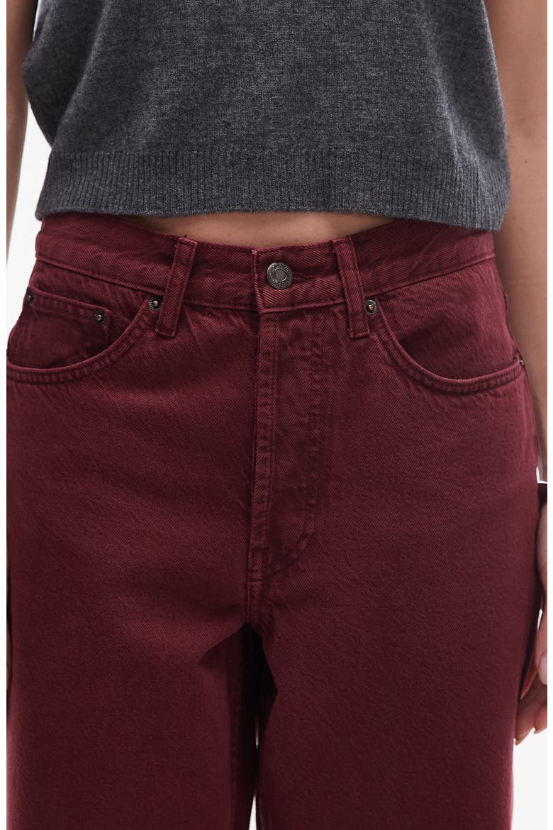 Wide Leg Column Jeans, Alternate, color, BURGUNDY