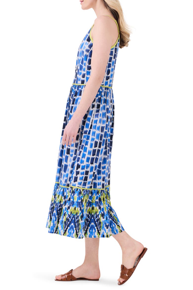 Brushstroke Blues Cotton Sundress, Alternate, color, BLUE MULTI