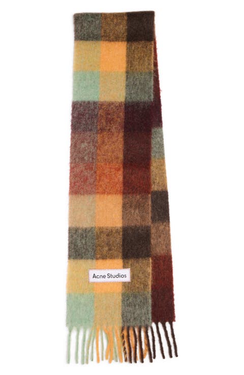 Vally Plaid Alpaca, Wool 
Mohair Blend Scarf