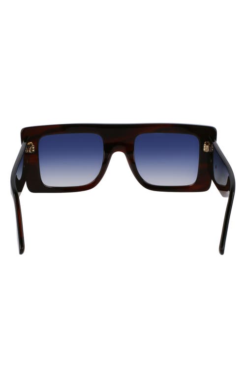 Victoria Beckham Vb Monogram 51mm Rectangular Sunglasses In Blue
