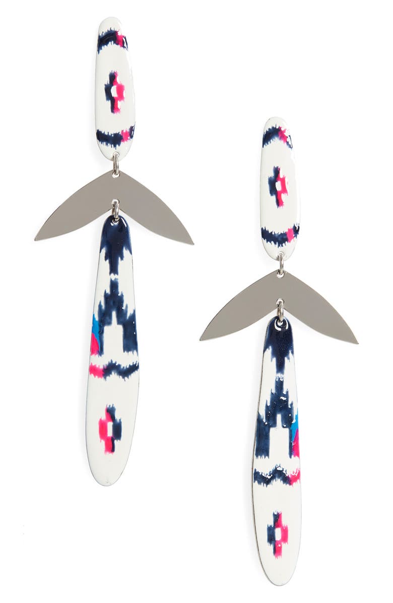 Isabel Marant Ikat Enamel Drop Earrings, Main, color, 