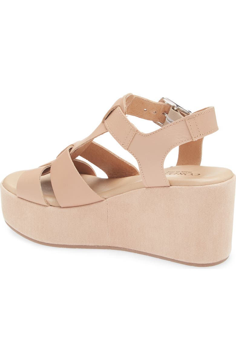 Cordani Jordynn Ankle Strap Platform Wedge Sandal, Alternate, color, Beige