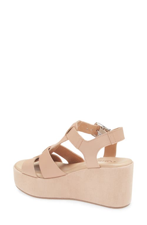 Cordani Jordynn Ankle Strap Platform Wedge Sandal In Beige