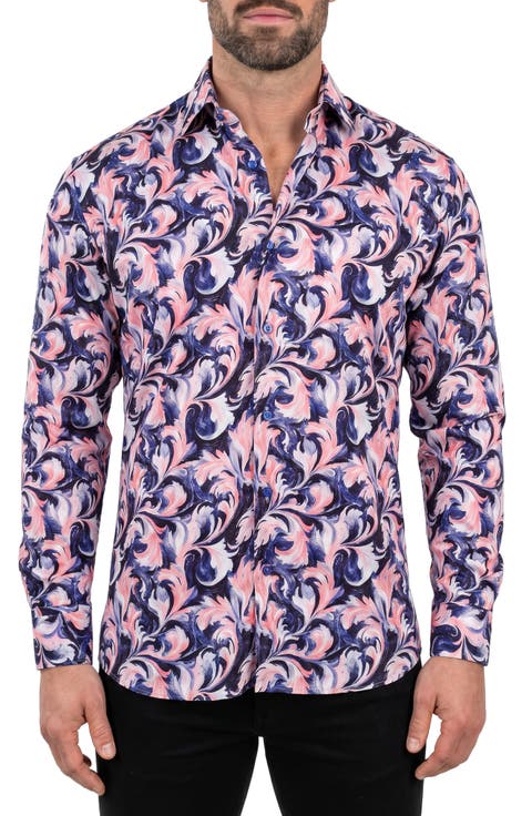 Fibonacci Contemporary Fit Button-Up Shirt