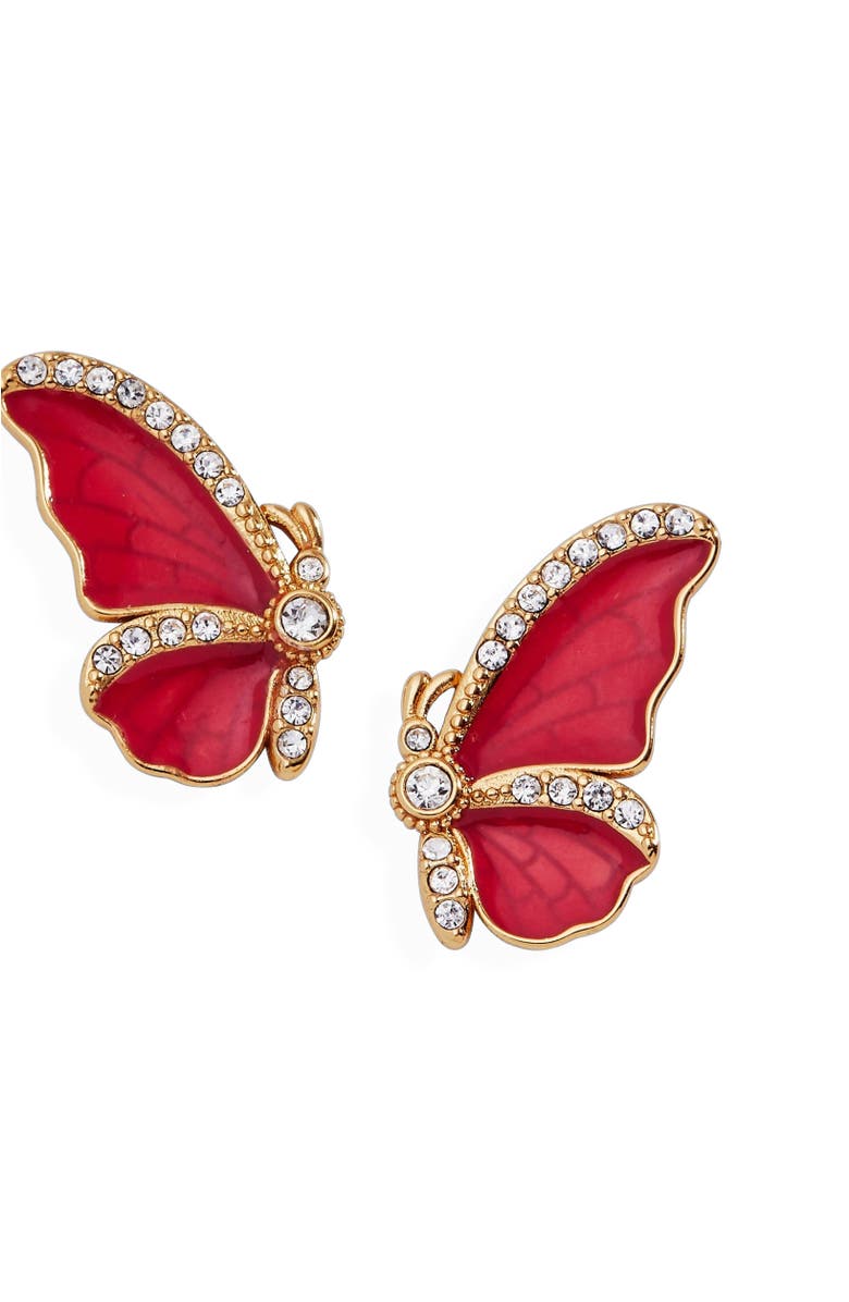 Alex and Ani New York Botanical Garden<sup>®</sup> 2-in-1 Butterfly Statement Earrings, Alternate, color, Pink